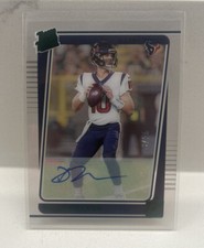 2021 Panini Clearly Donruss Davis Mills Rated Rookie Green Auto 6 /25 #58 RC SSP