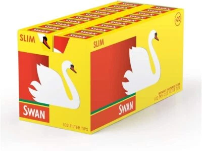 SWAN SLIM PRE CUT CIGARETTE FILTER TIPS PACK OF 5 10 20 x 120 cheapest £13.49