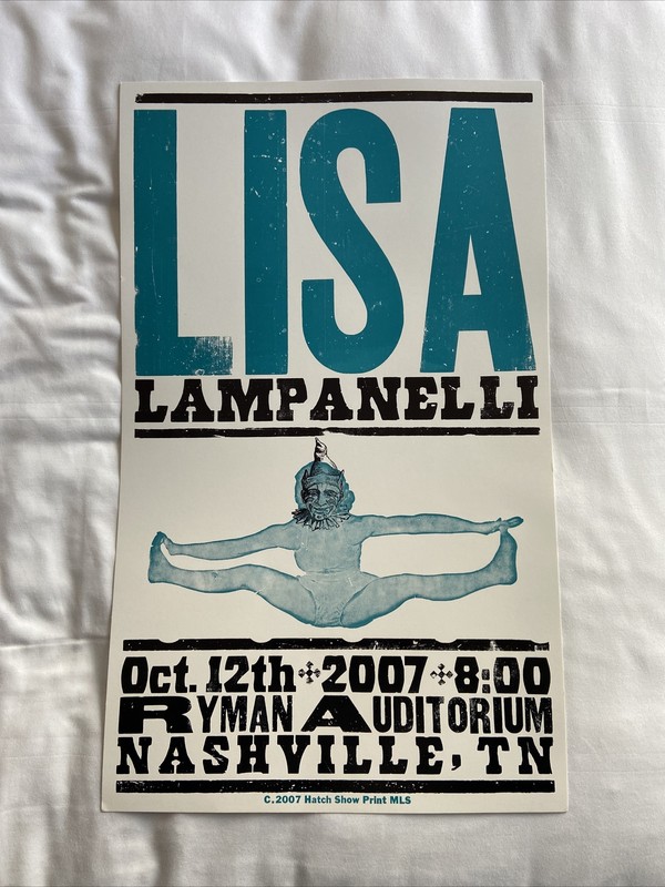 LISA LAMPANELLI Ryman 2007 HATCH SHOW PRINT Nashville Tour Poster Comedy Queen 