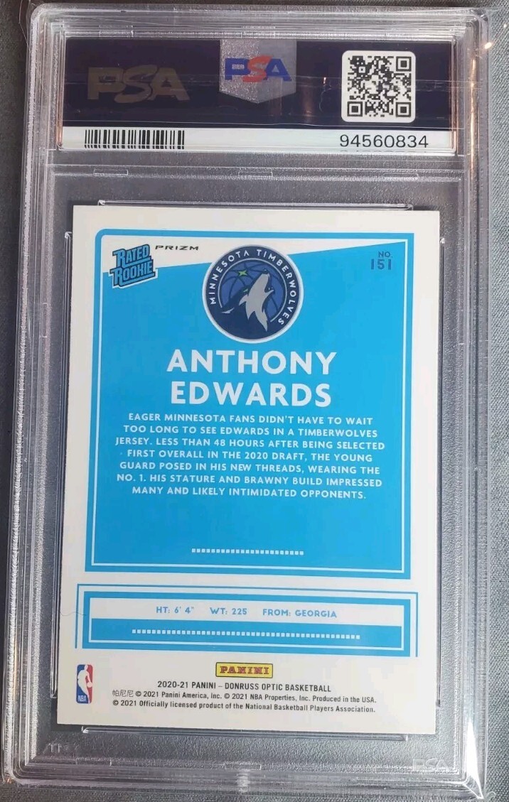 2020-21 Donruss Optic - Green Pulsar Prizm #151 Anthony Edwards