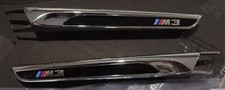 BMW Genuine F80 M3 Sedan 2015-2018 Front Fender Panel M3 Chrome Side Vent Pair