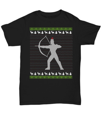 Archery Ugly Christmas Sweater Jumper Bow and Arrow  - Unisex Tee