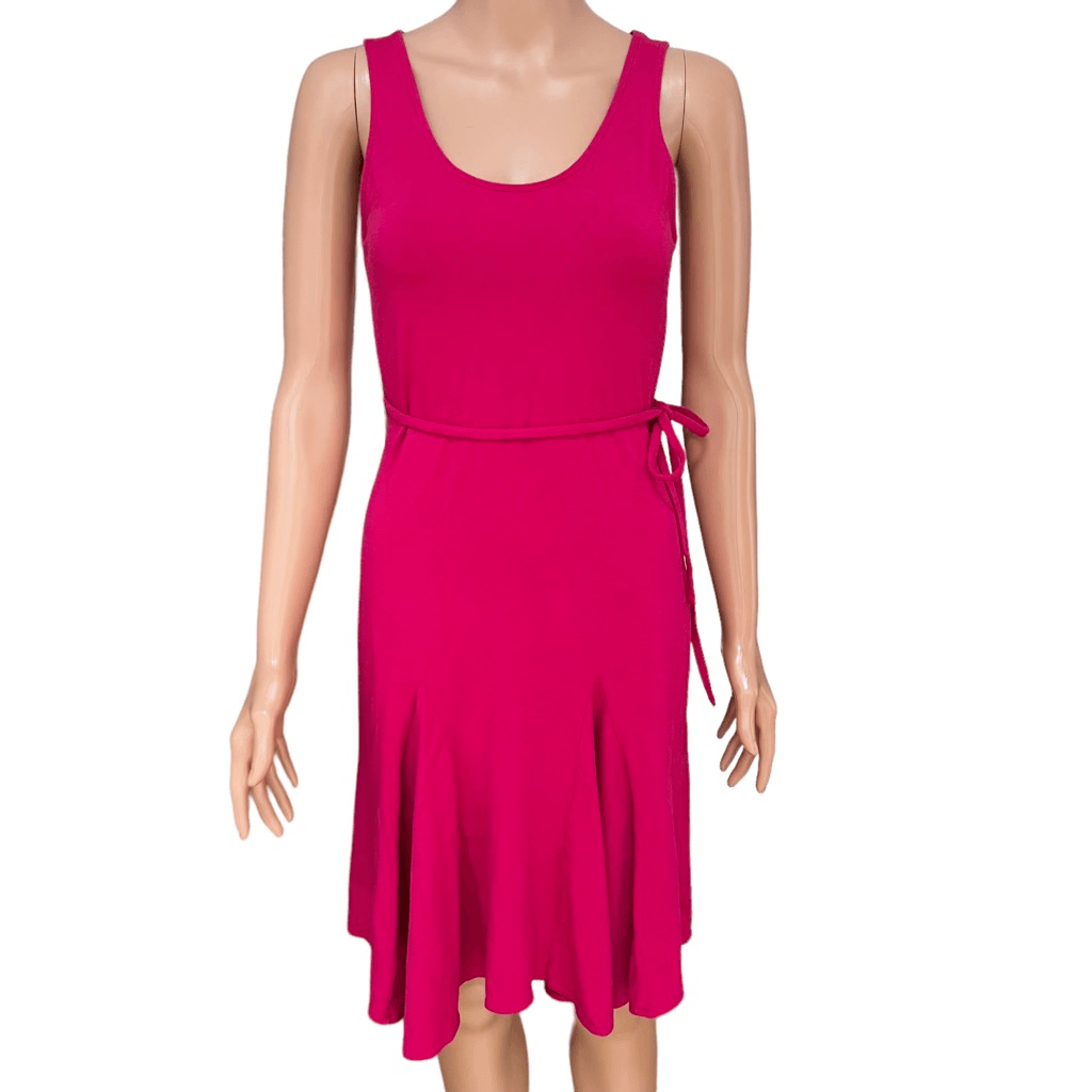 Lauren Ralph Lauren hot Pink fuchsia Sleeveless stretch cotton blend Dress  PXS | eBay