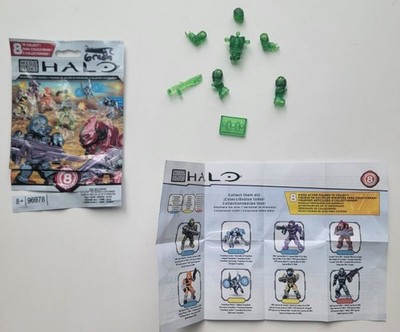 Mega Bloks Halo Series 8 Green Translucent Spartan Recruit Minifigure Ultra Rare
