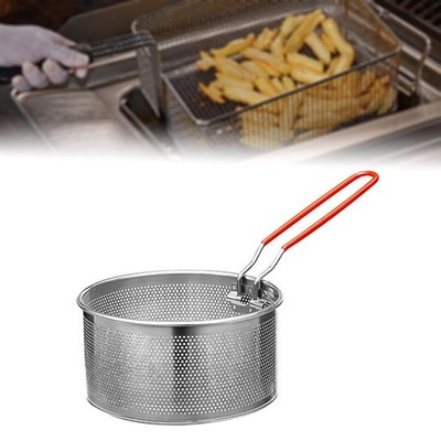 Frittierkorb mit Griff Griff Rund Robust Brat Essen Netz French Chip