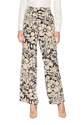 Nine West Hose XL Damen Blätterdruck weites Bein Pull-On schwarz Toast 38'' bis 40'' W