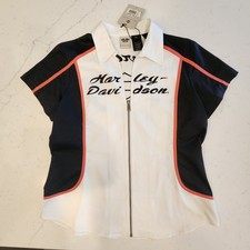 Authentic Ladies Harley Davidson Zip Up Shirt