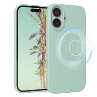 Magsafe HandyhüLle FüR Apple Iphone 17 Silikon Back Cover Schutz Case Mint GrüN