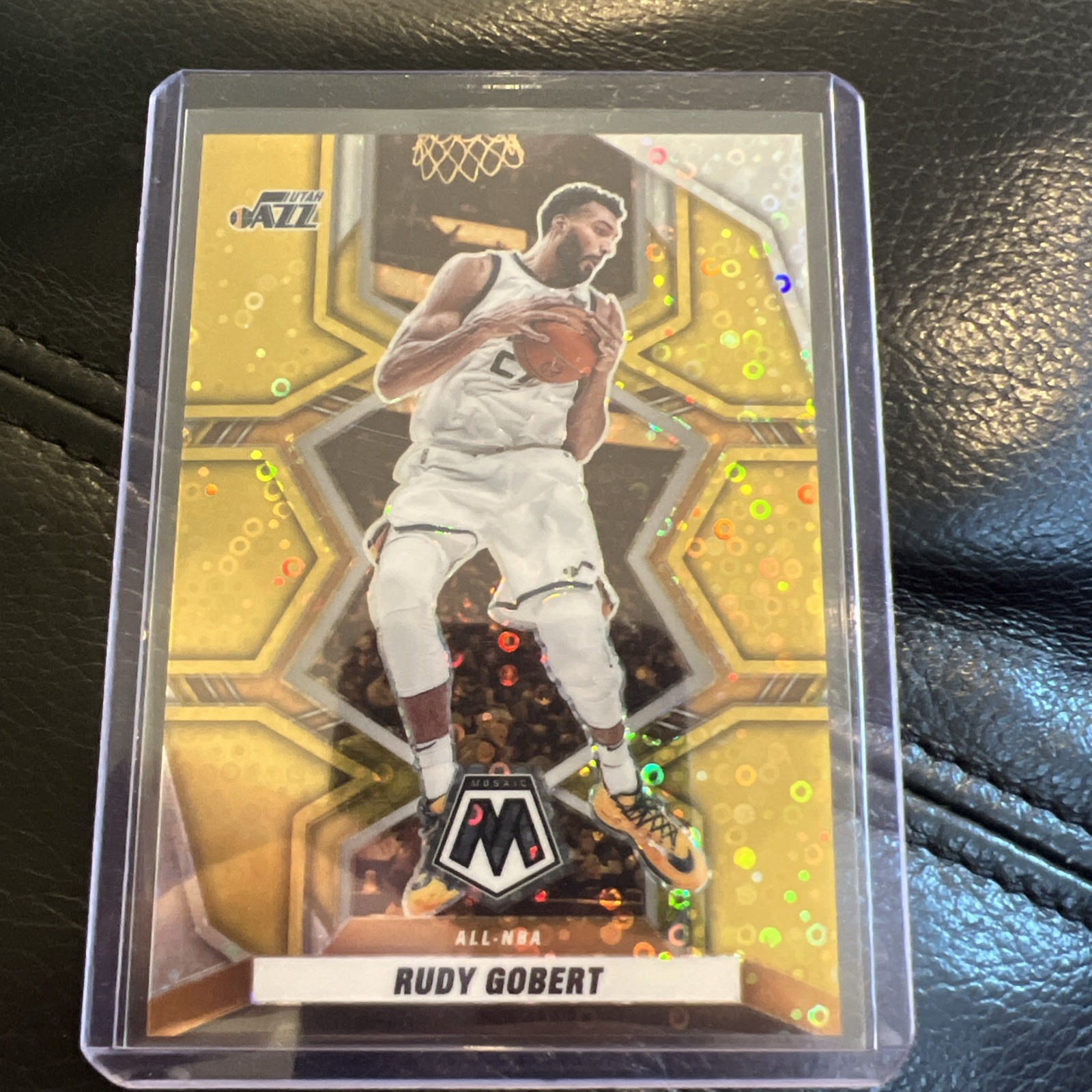 2021-22 Panini Mosaic Rudy Gobert All NBA Gold 2/10 #293