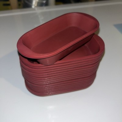 18 Pcs Red Silicone Mini Loaf Pans   Non-Stick Baking Molds for Bread, Cake, ...