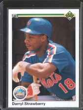 1990 Upper Deck - #182 Darryl Strawberry - NY Mets