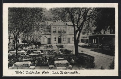 Postcard Bad Freienwalde/Oder, Hotel Deutsches Haus, owner Felix Siebert 