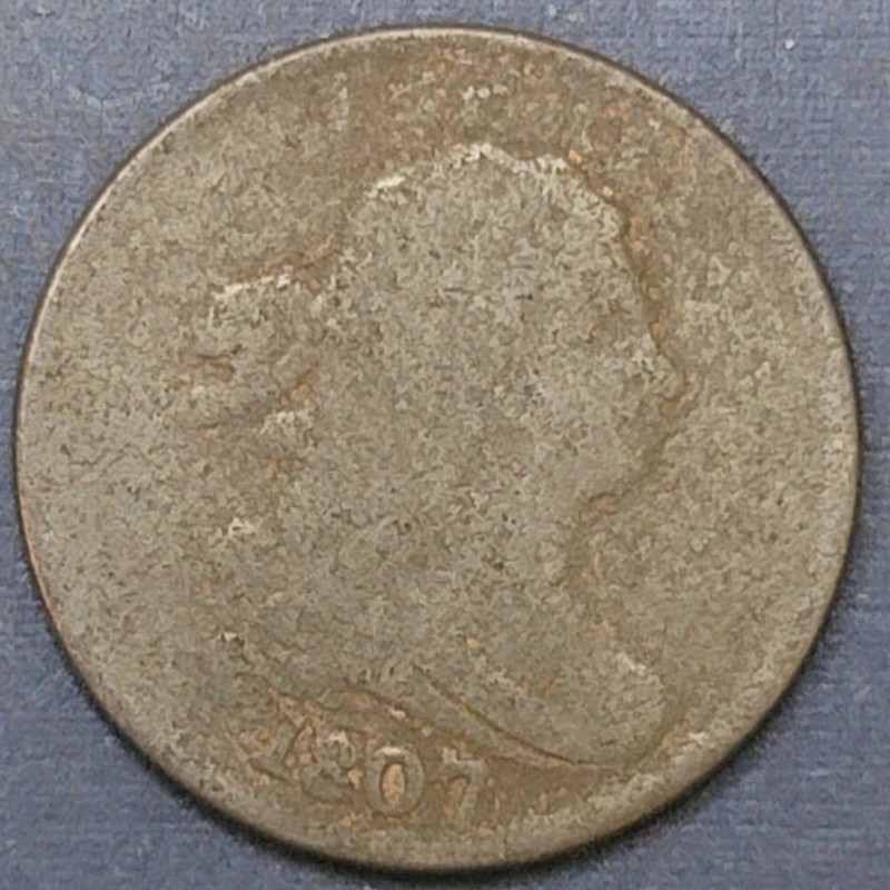 1807 Draped Bust Half Cent US Old Copper