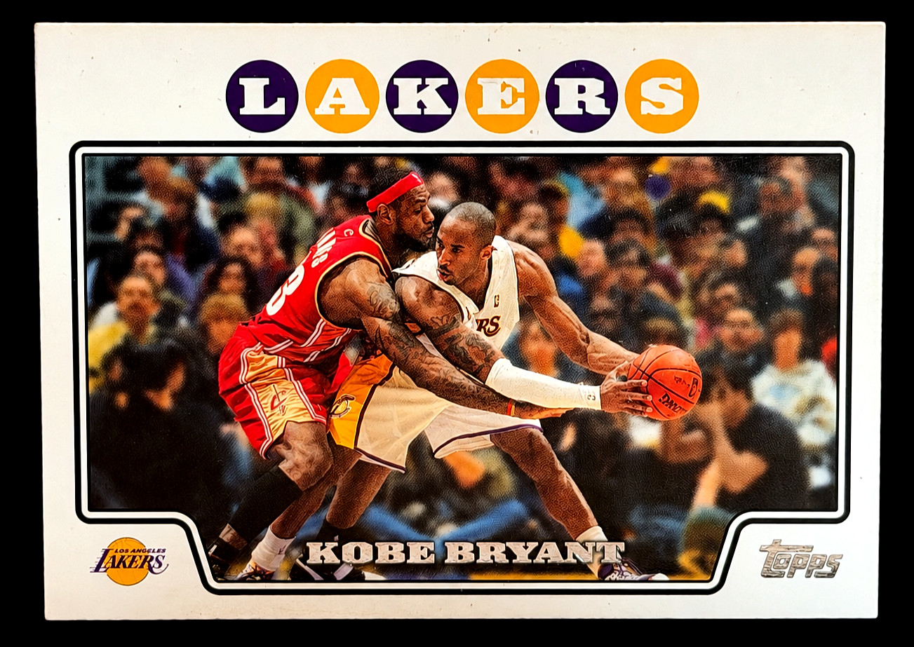 Kobe Bryant - Lebron James 2008-09 Topps Basketball Card #24 HOF Lakers Cavs