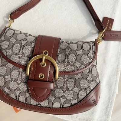 Coach Soho Signature Jacquard Top Handle Shoulder Bag CJ814