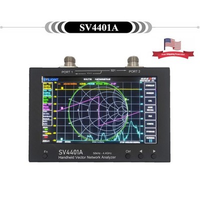 SV4401A 50KHz-4.4GHz VNA Vector Network Analyzer 100DB Dynamic 7 Inch Touch LCD