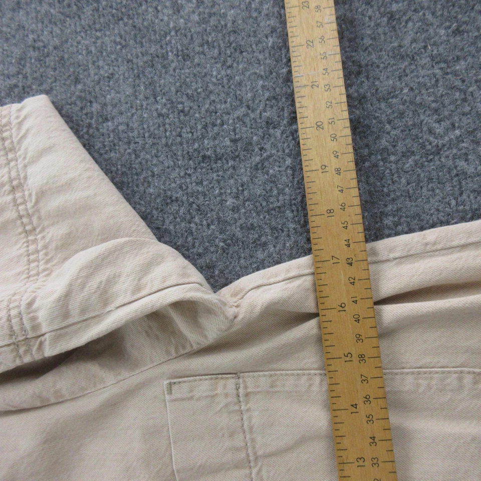 Toast Dress Womens 8 Beige Short Sleeve Popover Utility Pockets Cotton Twill - Image 4 of 4