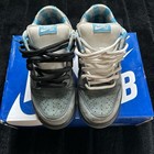 Nike SB Low-Top Skate Shoes Gray/Blue Plaid Lining Mismatched Laces Box — photo 2