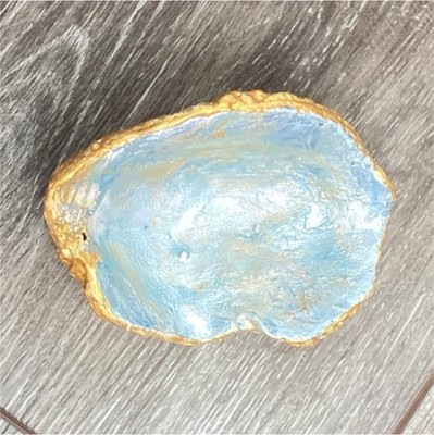 Hand painted oyster shell