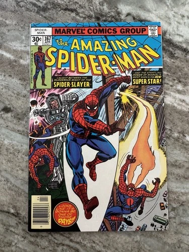 AMAZING SPIDER-MAN #167 (GORGEOUS NM 9.4) 1st App. WILL O WISP! Spider-Slayer