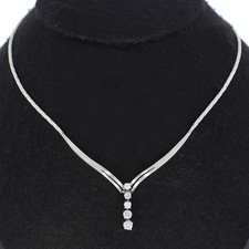 Wert 2.899,- Edles Collier Weißgold 585 14 Karat Brillanten 0,45 Ct xxyy-d