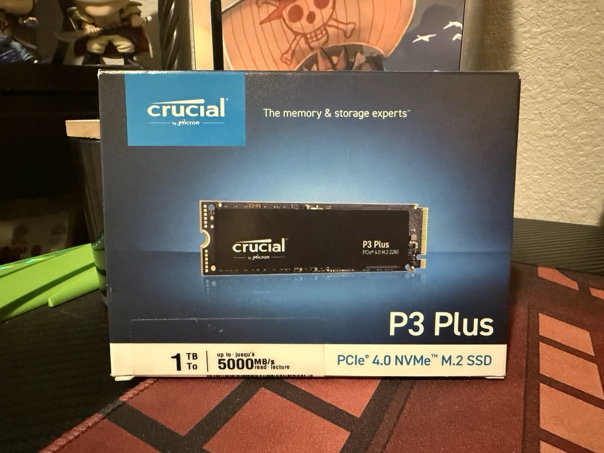 Crucial P3 Plus 1TB PCIe 4.0 NVMe M.2 2280 SSD 5000MB/s Read Speed