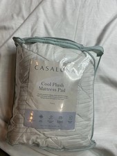 Casaluna Cool Plush Mattress Pad Full White