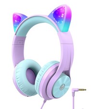 Cat Ear Led Light Up Headphones with Microphone, HS20 Wired Headphones -Share...