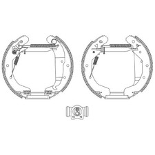 Bremsbackensatz hinten für Opel Astra F T92 G T98 F35 Vectra B J96 | 24435226