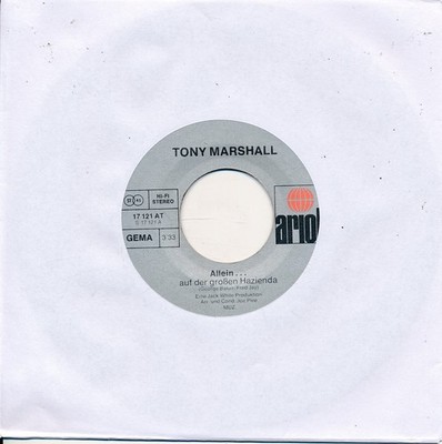 Allein - Tony Marshall - LC Single 7'' Vinyl 234/04