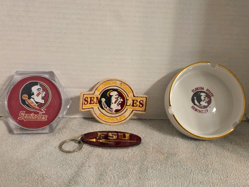 FSU Vintage College Collectibles Officially Licensed Ashtray,keychain,patch