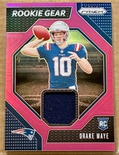 Drake Maye 2024 Prizm Pink Rookie Gear Patch #RG-DME RC Patriots NFL Football