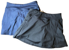 New OLD NAVY RIBBED KNIT SKORT SKIRT Performance Lot of 2, Black & Navy XXL 18