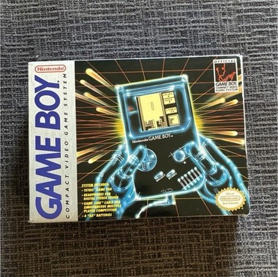 Nintendo Game Boy DMG-01 Console in Box w/ Manuals Link Cable Game Lot.