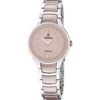 Festina Ceramic Damenuhr F20752-2 Taupe Keramikband 30,5 Mm