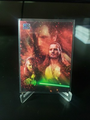 Qui-gon Jinn 2025 Topps Star Wars Chrome Galaxy Mini Diamonds Refractor