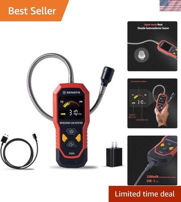Rechargeable HVAC Refrigerant Leak Detector, Halogen Freon Sniffer, Air Condi...