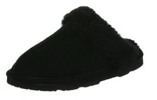   NEW BearPaw Loki Real Suede Shearling Black Slippers Shoes In  Outside Women
