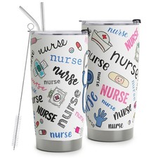 Nurse Gifts for Women - Stainless Steel Nurse Tumbler Cup 20oz - Appreciation...