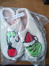 Grinch Slippers Women 8-9 Men 7.5-8
