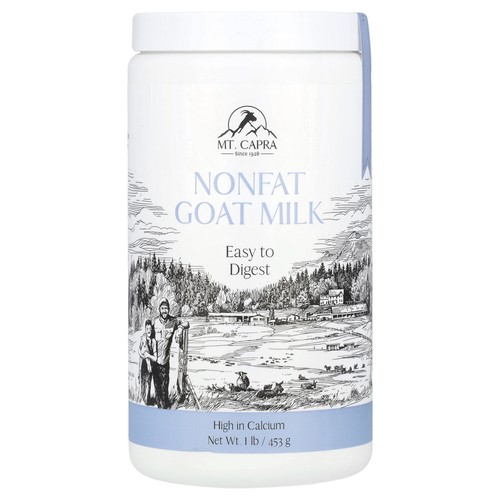 Mt Capra CapraMilk Non-Fat Goat Milk Powder 1 lb 453 g Antibiotic-Free,