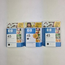HP 45 Black Ink Cartridge Lot of 3 For DeskJet 710C 720C 820C Exp 2006