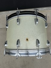1969 Vintage Ludwig Silver Sparkle 22 X 14 Bass Drum - Virgin - No Tom Mounts 