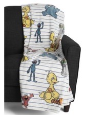 Sesame Street Sweet Character 60x70 Blanket Throw Big Bird Bert Ernie Elmo