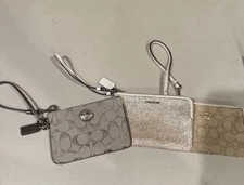 Lot of 3 Coach Wristlet - NEW GOOD CONDITION - 100% Authentic 