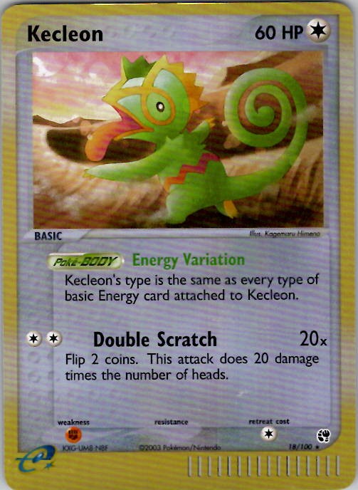 Kecleon Sandstorm 18/100 Reverse Holo NM