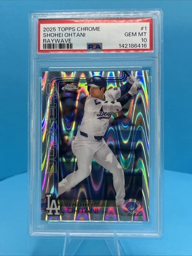 2025 Topps Chrome - Shohei Ohtani #1 RayWave Refractor PSA 10