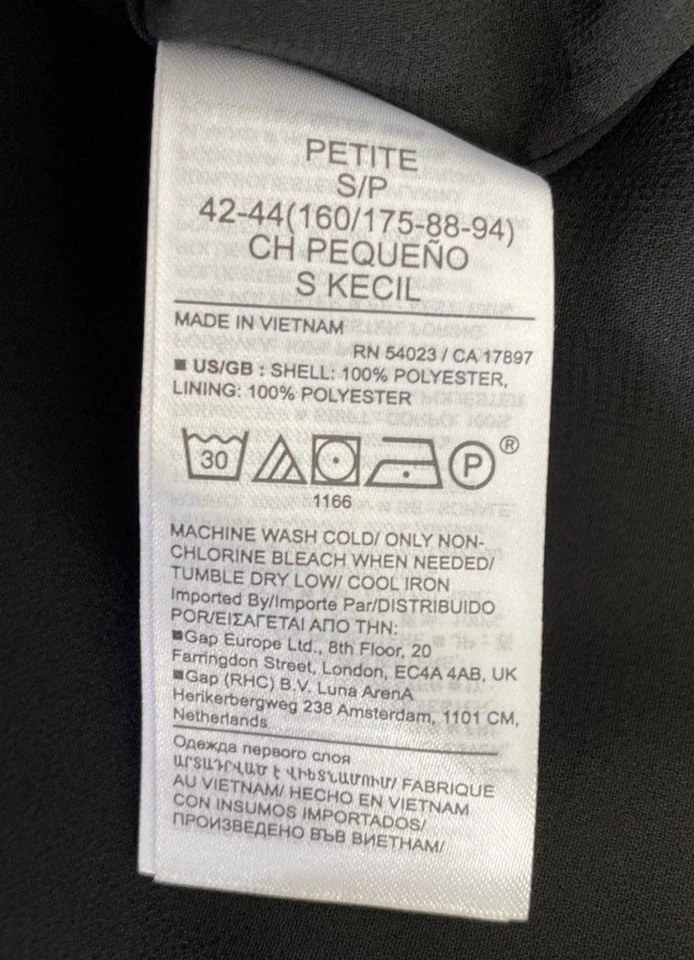 Nuevo con etiquetas Vestido de Cóctel Banana Republic Negro con Cremallera Talla S Pequeño Foto 3 de 4