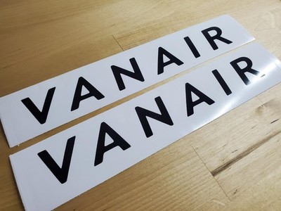 vanair air compressor Decals Stickers (2) 10'' Gloss black  fast USA