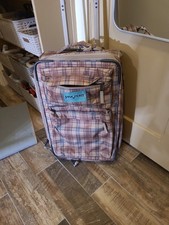 Juego de 2 maletas JanSport Rolling 24 con ruedas a cuadros beige estampado multicolor